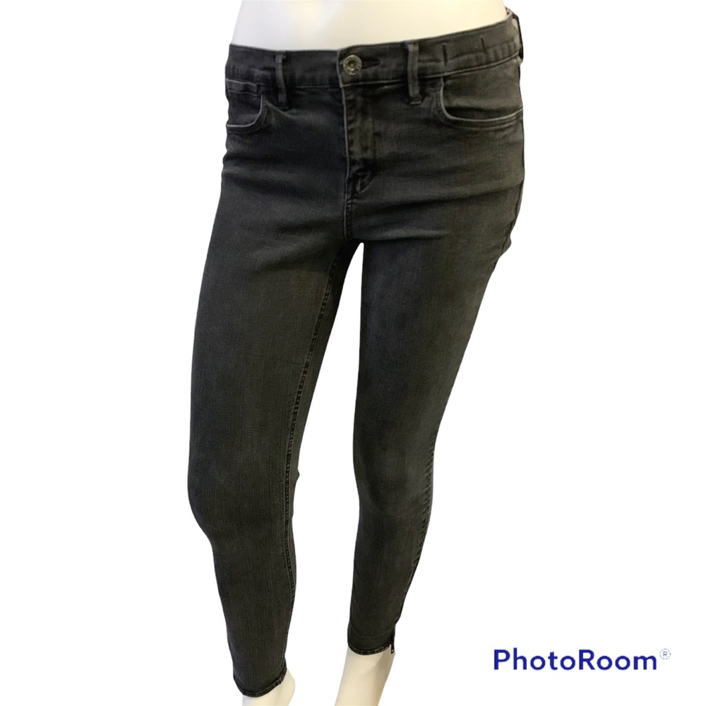 Madewell Black Frost Skinny Skinny Ankle Zip Denim Jeans - Size 30